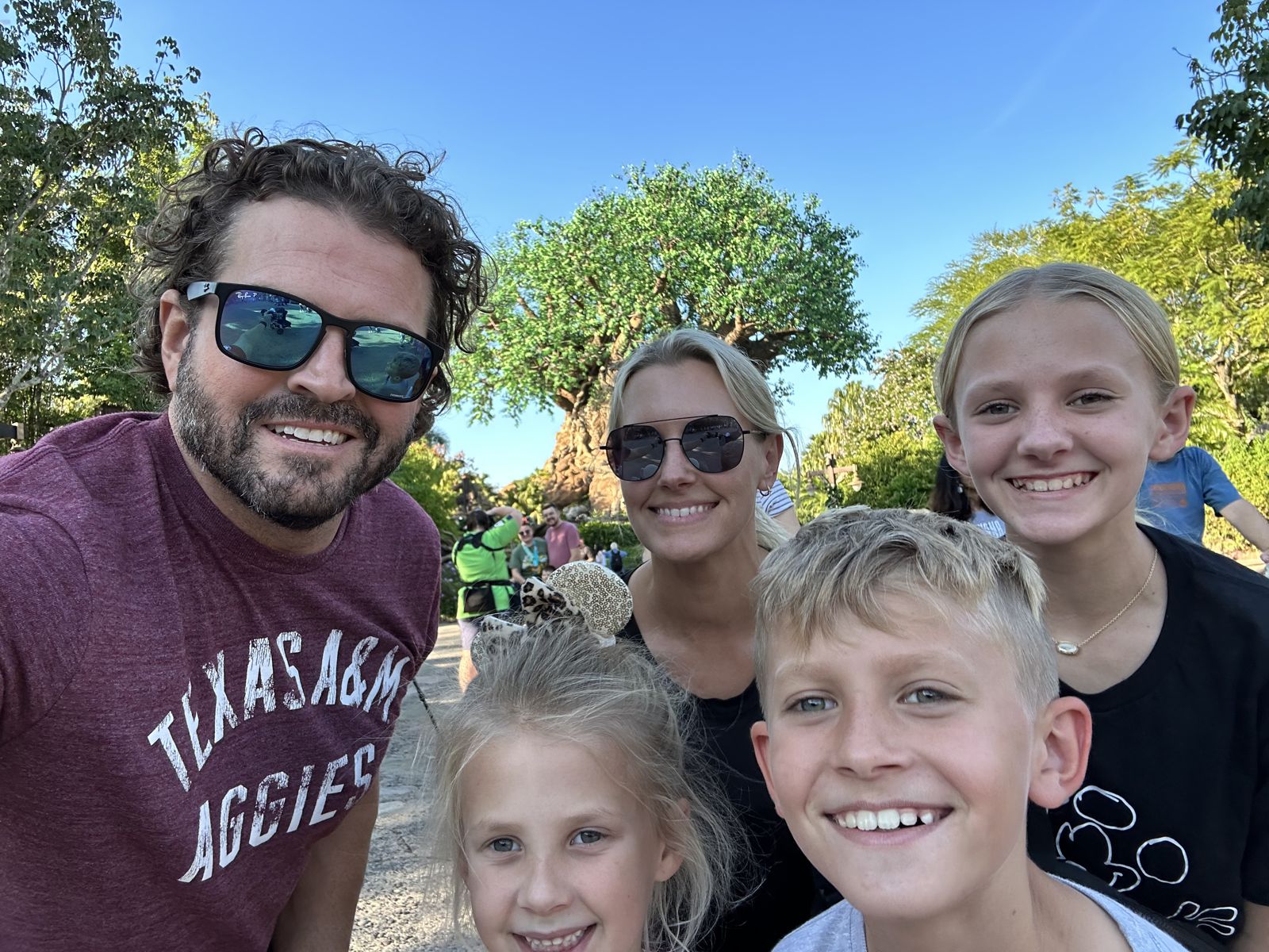 Family selfie outdoors